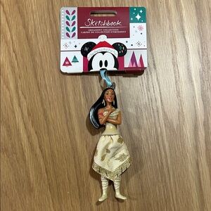 Disney Sketchbook Pocahontas Ornament with Gold and Cream Accents